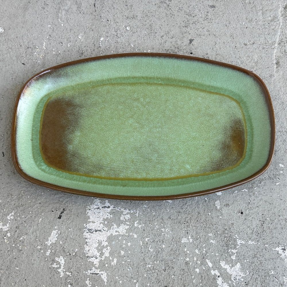 Frankoma plainsmen prairie green platter
